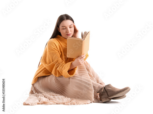 Beautiful woman in yellow s...