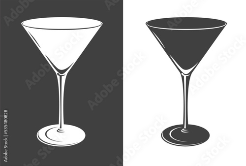 Kieliszek do martini wektor