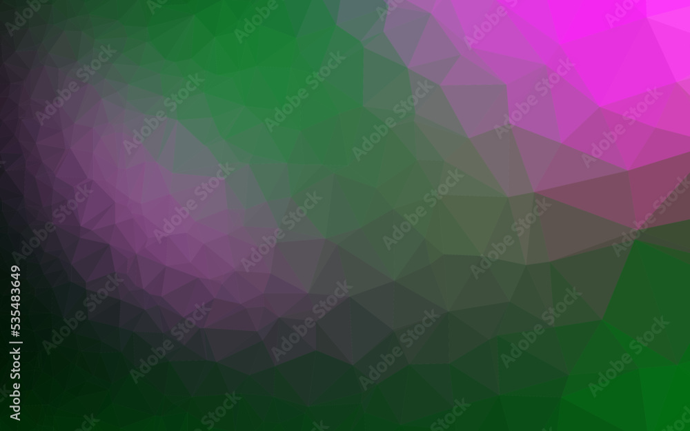 Fototapeta premium Dark Pink, Green vector abstract mosaic background.