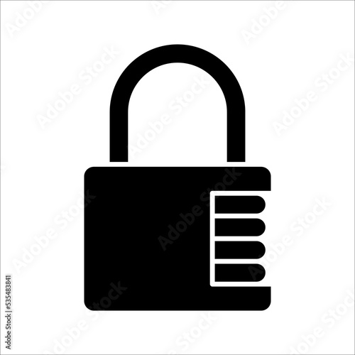 padlock vector icon, lock icon in trendy flat design. vector illustration on white background