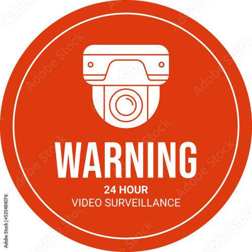 Video surveillance round flat sticker