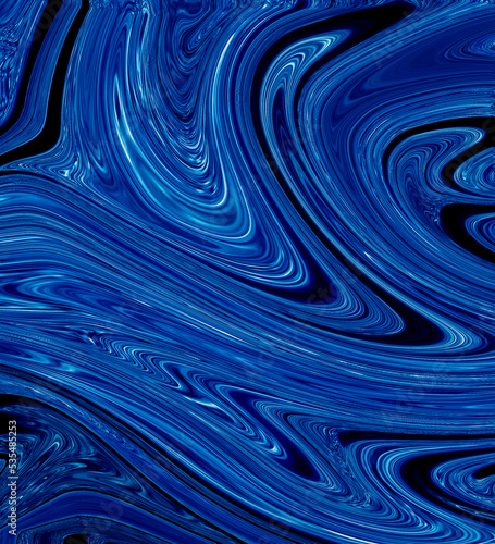Abstract liquid blue background. Vertical image