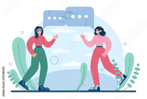 Misunderstanding concept. Social controversy or disagreement. Troubled