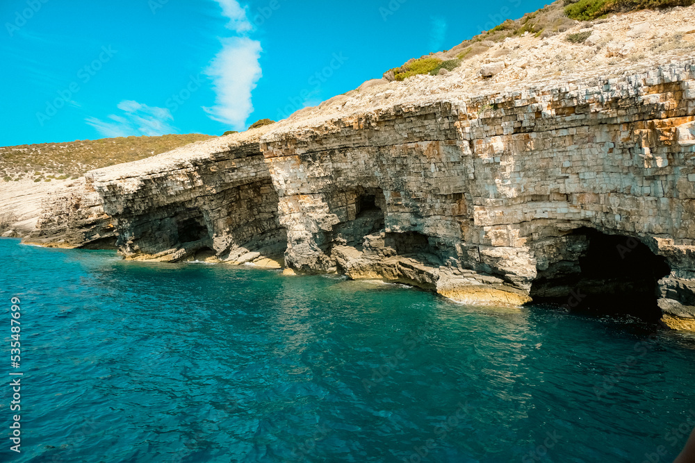blue cave, Komiza, Vis Island, Croatia