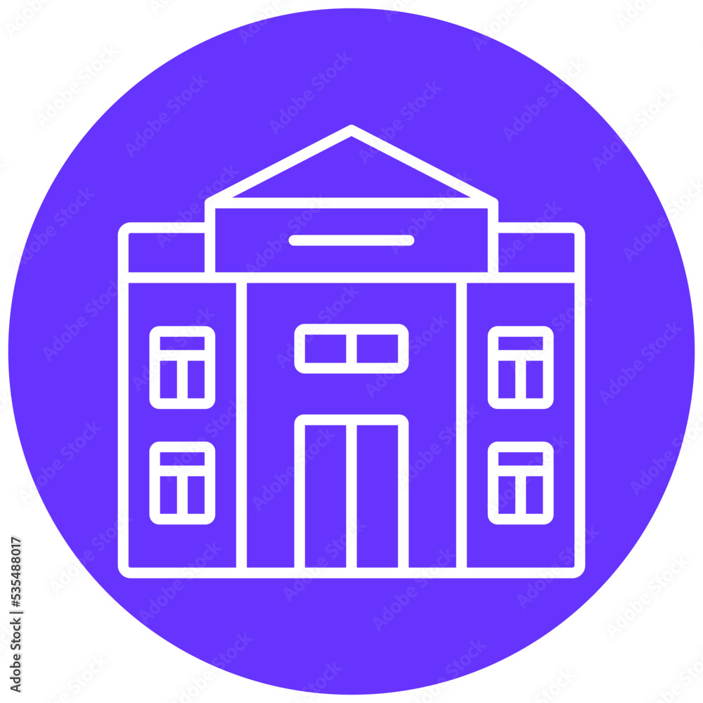 Old Building Icon Style Old Building Icon Style