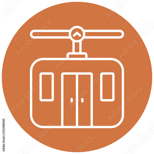 Cable Car Icon Style