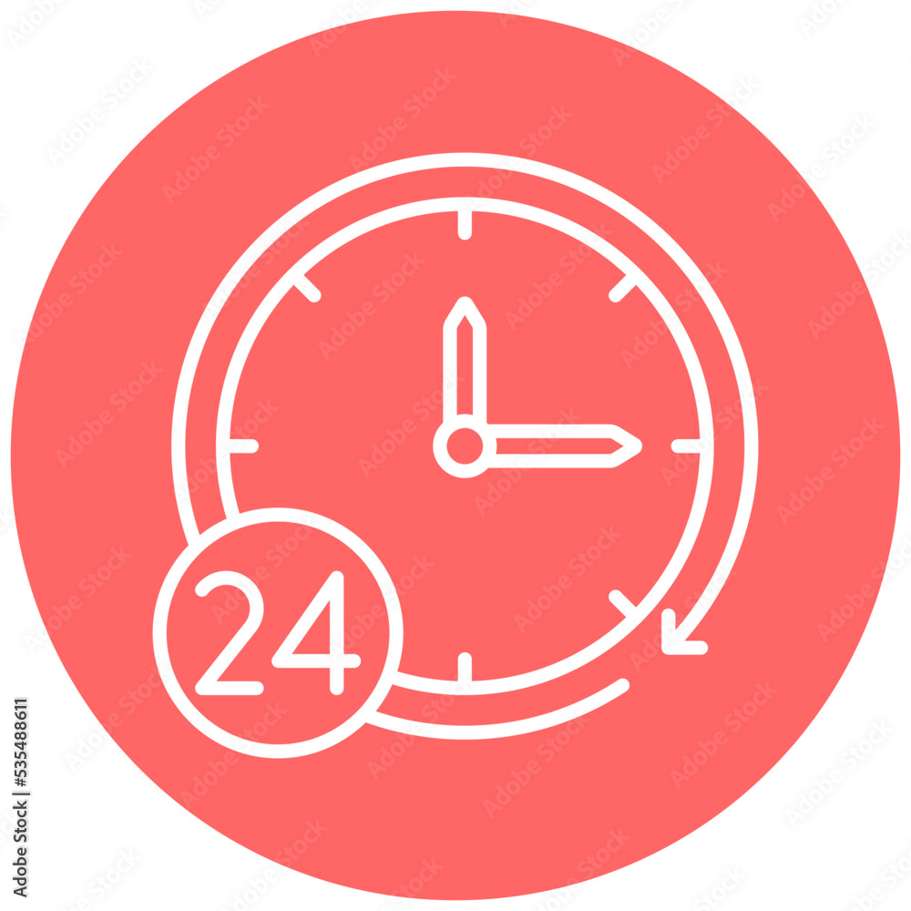 24 Hours Service Icon Style 24 Hours Service Icon Style