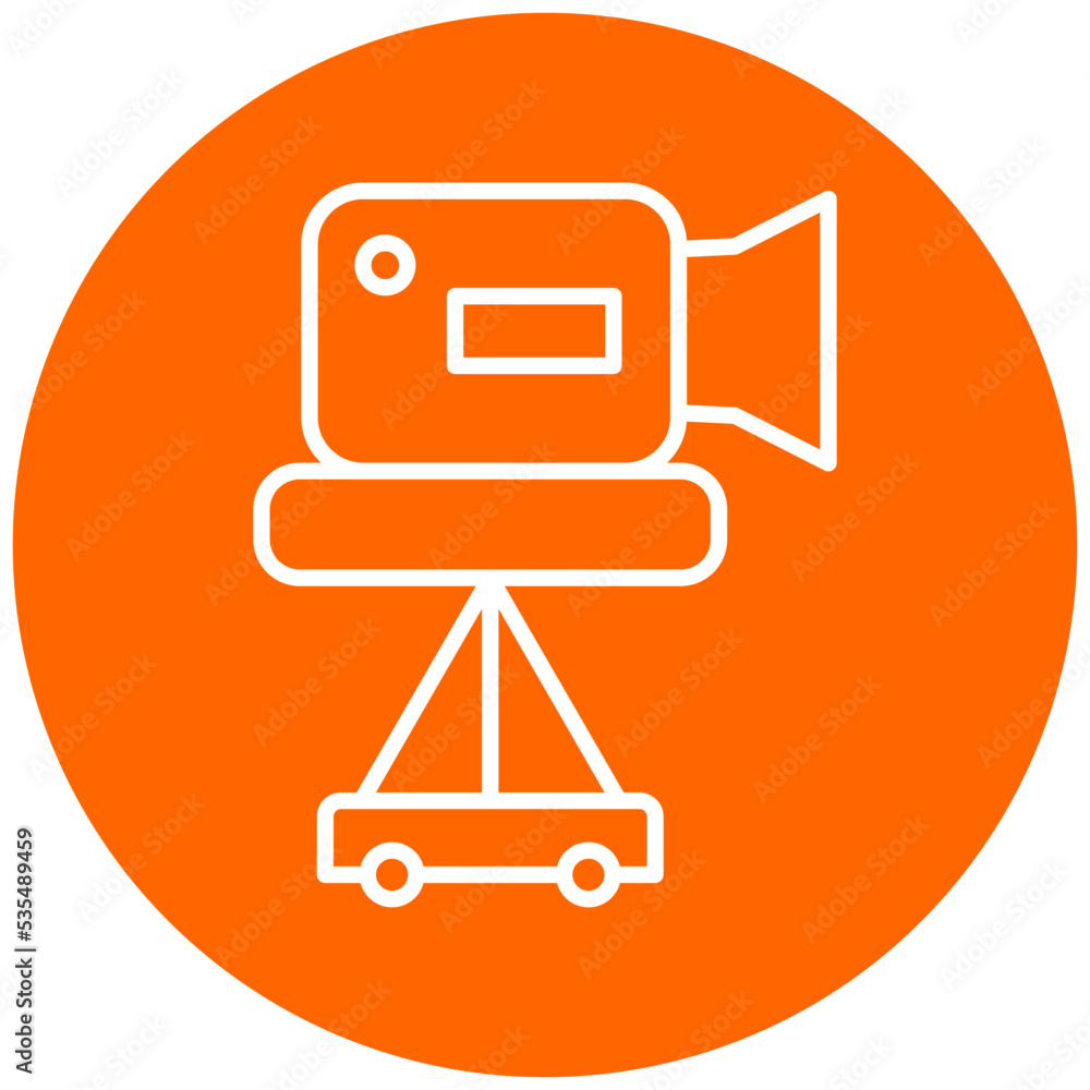Fototapeta premium Camera Tripod Icon Style