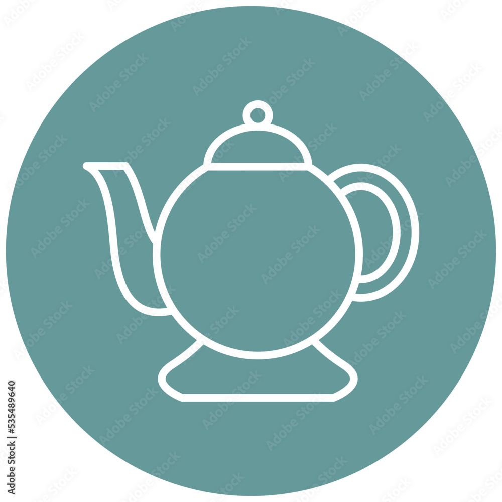 Obraz premium Tea Pot Icon Style