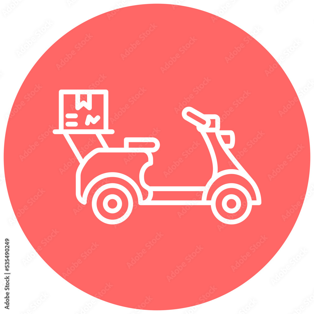 Delivery Scooter Icon Style Delivery Scooter Icon Style