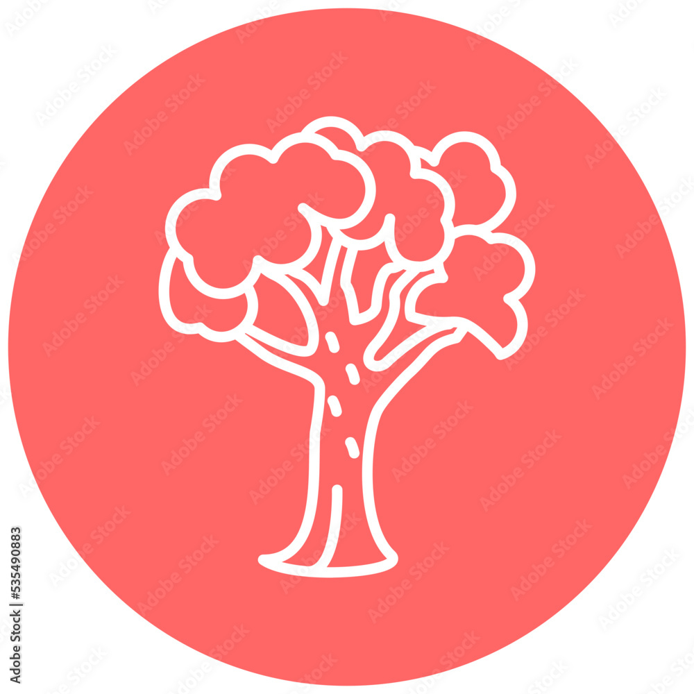 Deciduous Tree Icon Style