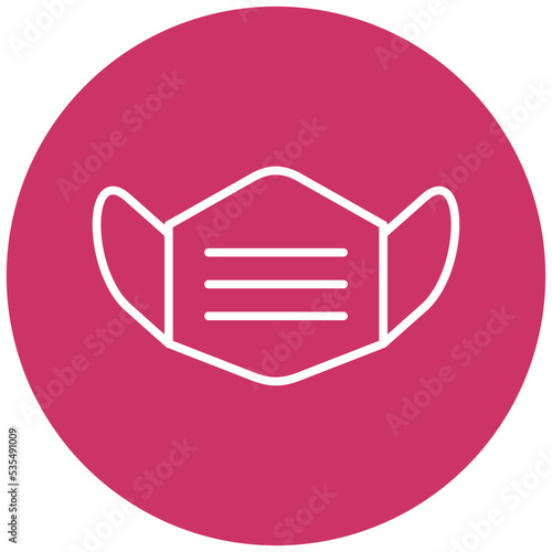 Face Mask Icon Style