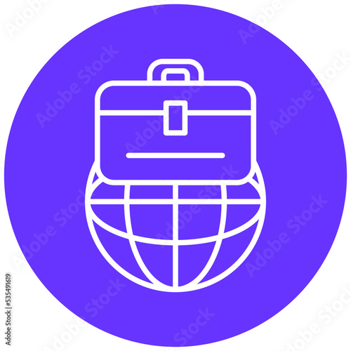 Global Business Icon Style