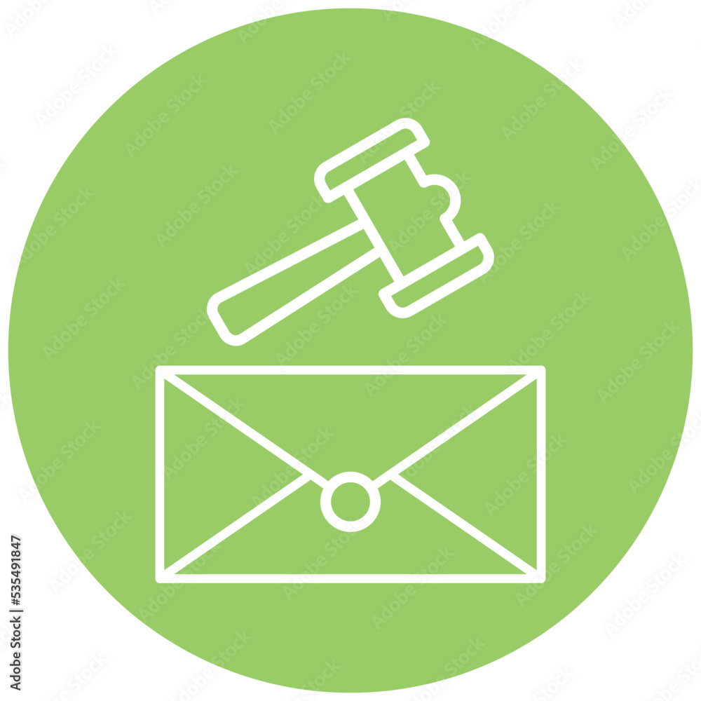 Auction Invitation Icon Style Auction Invitation Icon Style