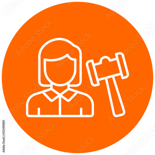 Auctioneer Female Icon Style