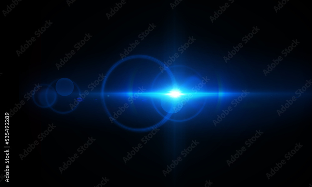 Lens flare glowing spark light effect. Laser beams, horizontal light rays. Beautiful light flares. Glowing streaks on light background. Luminous abstract sparkling lined background.