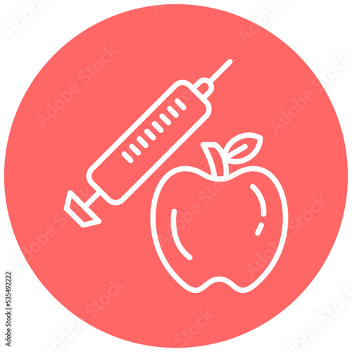 Genetic Modification Food Icon Style