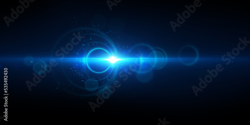 Lens flare glowing spark light effect. Laser beams, horizontal light rays. Beautiful light flares. Glowing streaks on light background. Luminous abstract sparkling lined background.