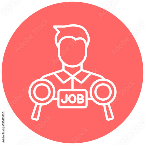 Job Seeker Male Icon Style