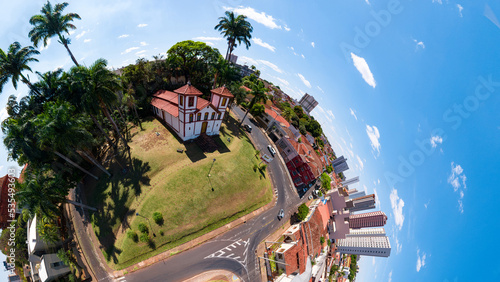 little pararamic world over the city of uberaba, made with a drone
 photo
