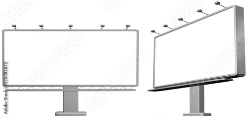 Urban city outdoor billboard or digital display advertising media isolated, add your own design
