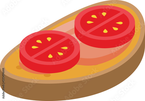 Soy sandwich icon isometric vector. Nutrition organic. Vegan raw
