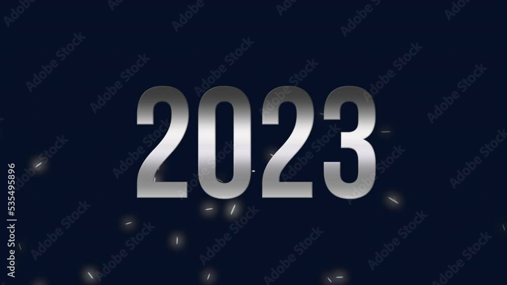 2023 numbers with fly silver confetti and glitters on blue sky, motion abstract holidays, awards, happy new year and winter style background 2023 numbers with fly silver confetti and glitters on blue sky, motion abstract holidays, awards, happy new year and winter style background