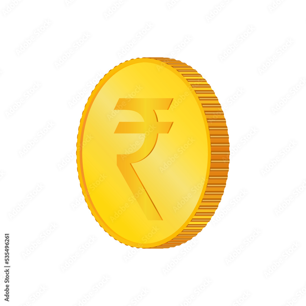 Rupee. 3D isometric Physical coin. Rupee. 3D isometric Physical coin.
