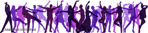people dancing dancers silhouette on white background isolated vector