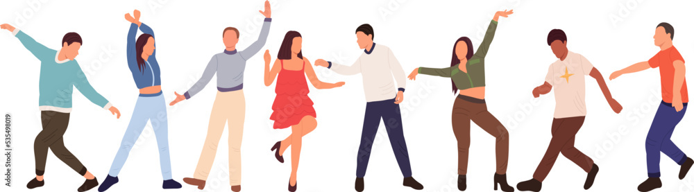 dancing people on white background, isolated vector dancing people on white background, isolated vector