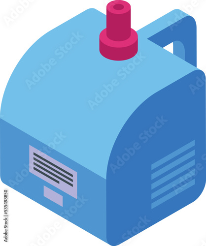 Electric balloon pump icon isometric vector. Seller man. Street park
