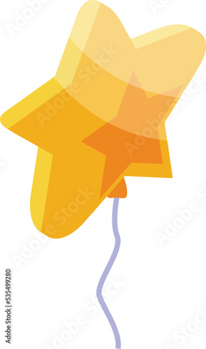 Star balloon icon isometric vector. Seller shop. Park street