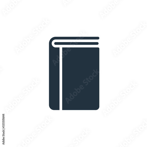 Book icon in trendy flat style isolated on white background. book symbol for web and mobile apps.