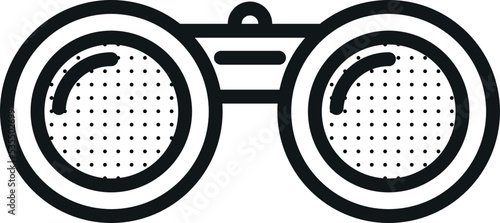 Binocular for watching at a distance vector icon symbol