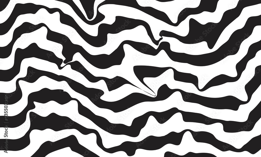 Optical illusion, black stripes, vector drawing, white background

