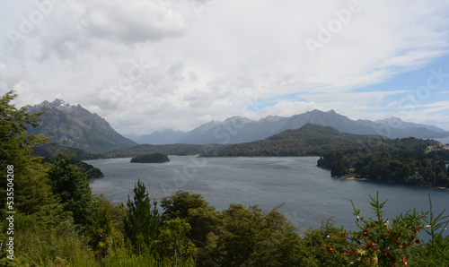 bariloche, mountains and lake in patagonia argentina