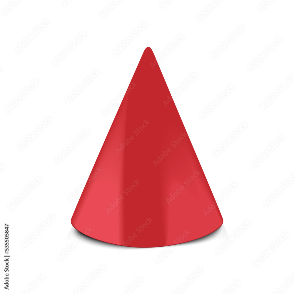 Red party hat isolated on white background. 3d rendering Red party hat isolated on white background. 3d rendering