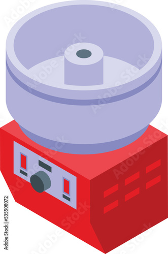 Machine candy cotton icon isometric vector. Food stand. Sugar seller