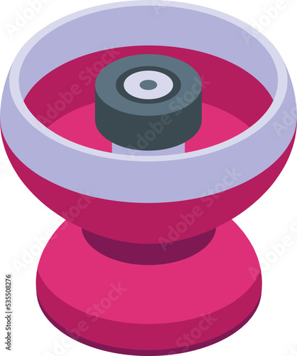 Market cotton candy icon isometric vector. Food cart. Sugar seller