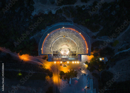 Aspendos Antique Theatre Drone Photo, Serik Antalya, Turkey