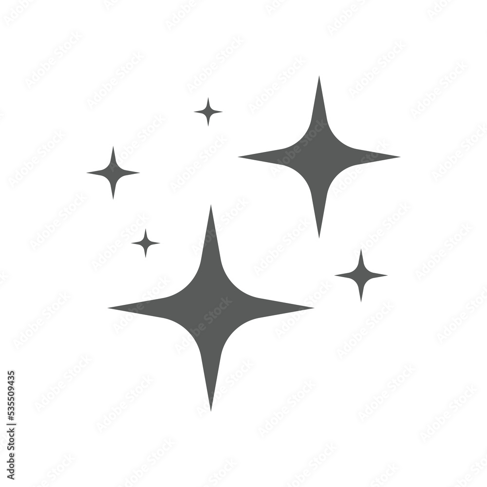 Clean, shine and sparkle black vector icon set. Star shining filled and line icons. Clean, shine and sparkle black vector icon set. Star shining filled and line icons.