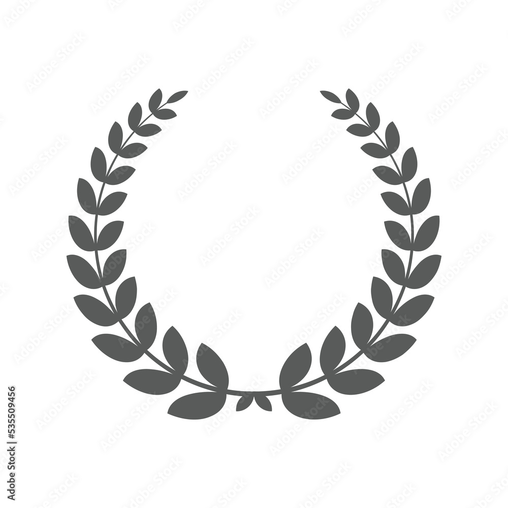 Laurel wreath black vector icon. Frame template with leaves. Laurel wreath black vector icon. Frame template with leaves.
