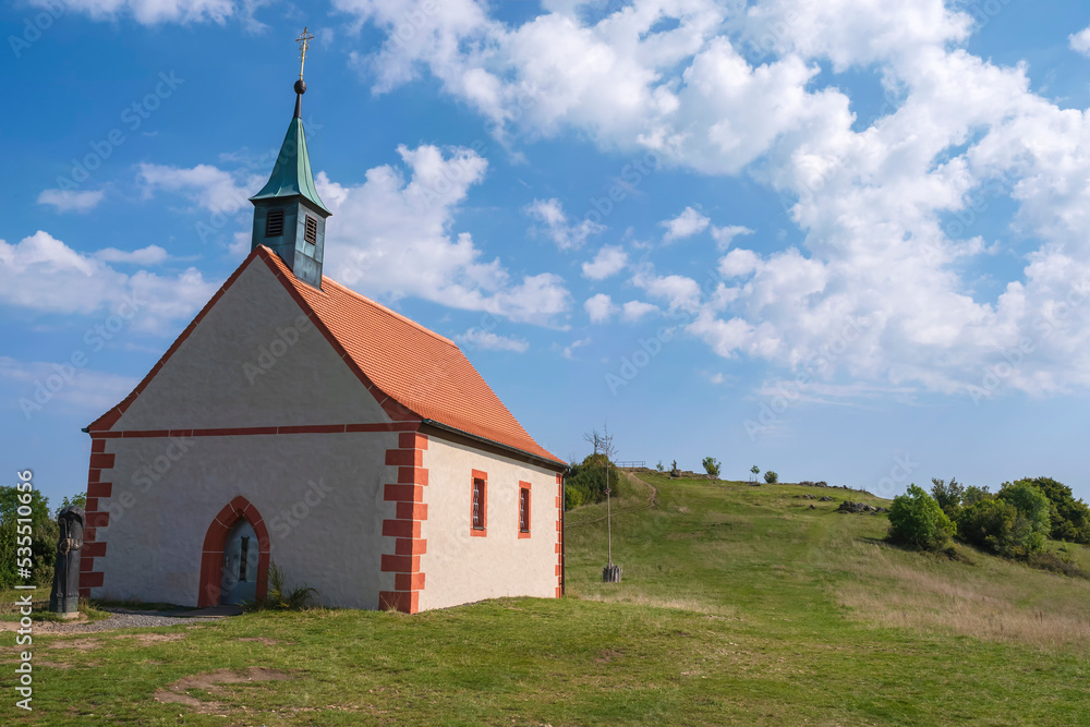 View of the Walburgis chapel on the Ehrenbürg high plateau in Franconian Switzerland/Germany