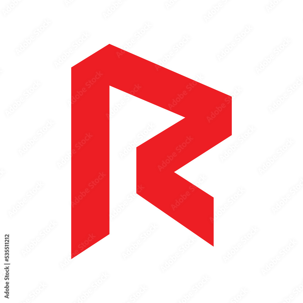 Letter R logo design. Abstract typography R icon Letter R logo design. Abstract typography R icon