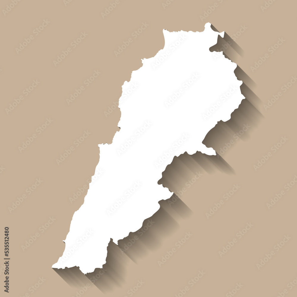 Fototapeta premium Lebanon vector country map silhouette