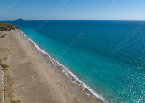 Yanisli Cave Beach Drone Photo, Gulnar Mersin, Turkey © raul77