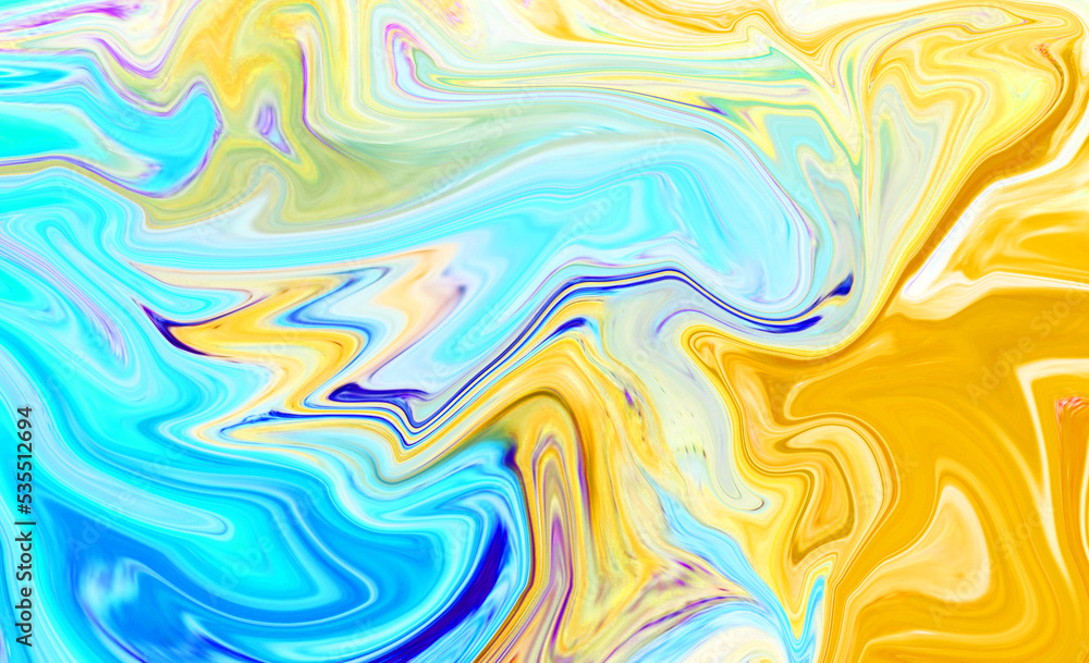 Hand Painted Background With Mixed Liquid Orange Blue Paints. Abstract Fluid Acrylic Painting. Marbled Colorful Abstract Background. Liquid Marble Pattern. Hand Painted Background With Mixed Liquid Orange Blue Paints. Abstract Fluid Acrylic Painting. Marbled Colorful Abstract Background. Liquid Marble Pattern.