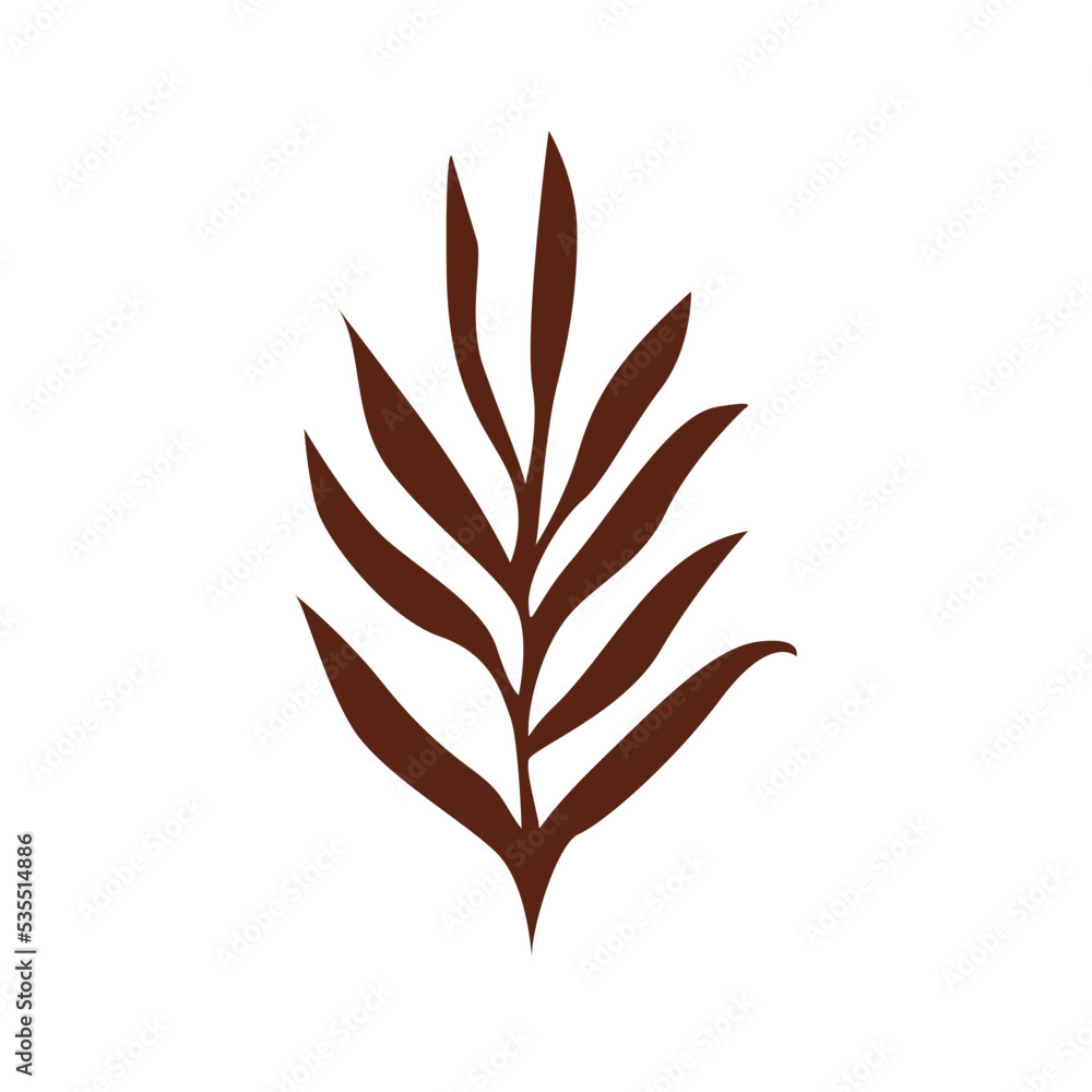 Abstract Bohemian Leaves Illustration Abstract Bohemian Leaves Illustration