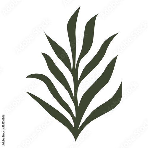 Abstract Bohemian Leaves Illustration