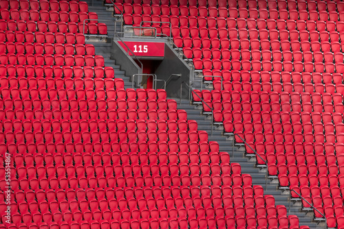 Seats Surrouned By A Staircase With An Exit At The Johan Cruijff At Amsterdam The Netherlands 21-9-2022 photo